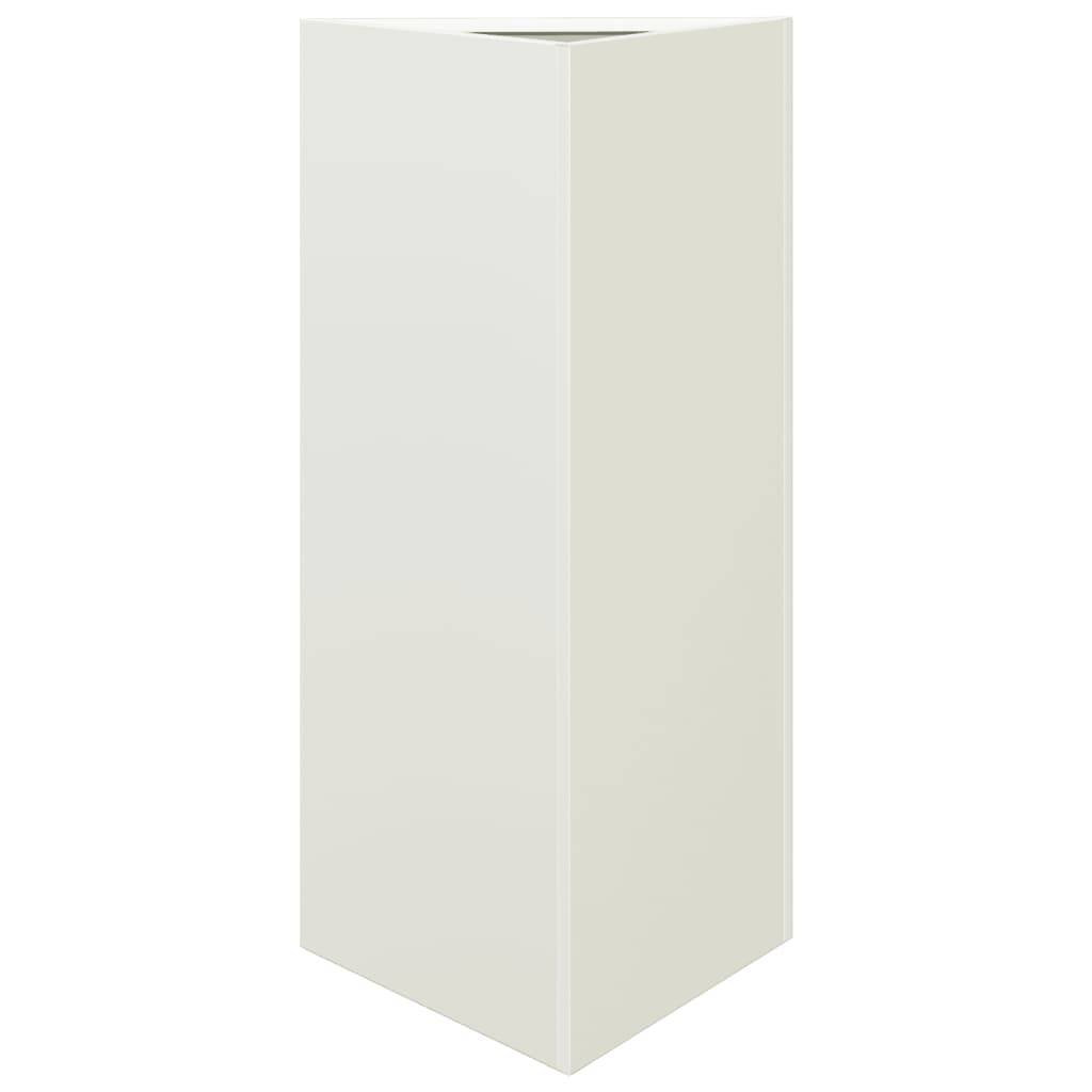 vidaXL Pflanzkübel Weiß Dreieckig 40x34,5x70 cm Stahl
