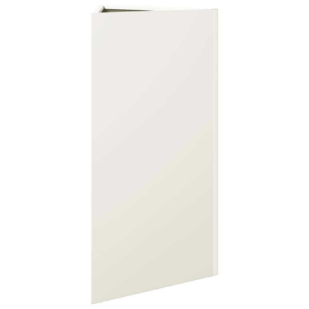 vidaXL Pflanzkübel Weiß Dreieckig 40x34,5x70 cm Stahl