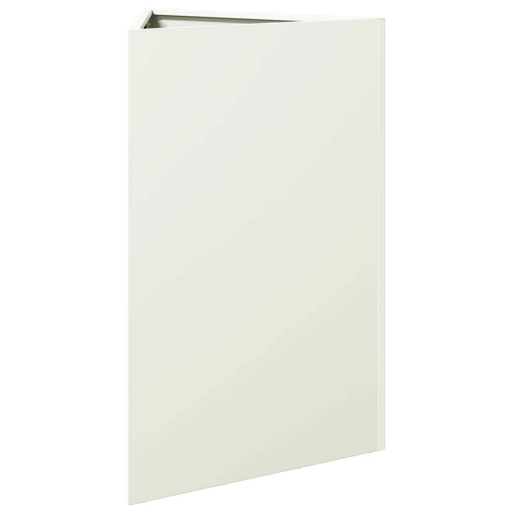 vidaXL Pflanzkübel Weiß Dreieckig 50x43x75 cm Stahl