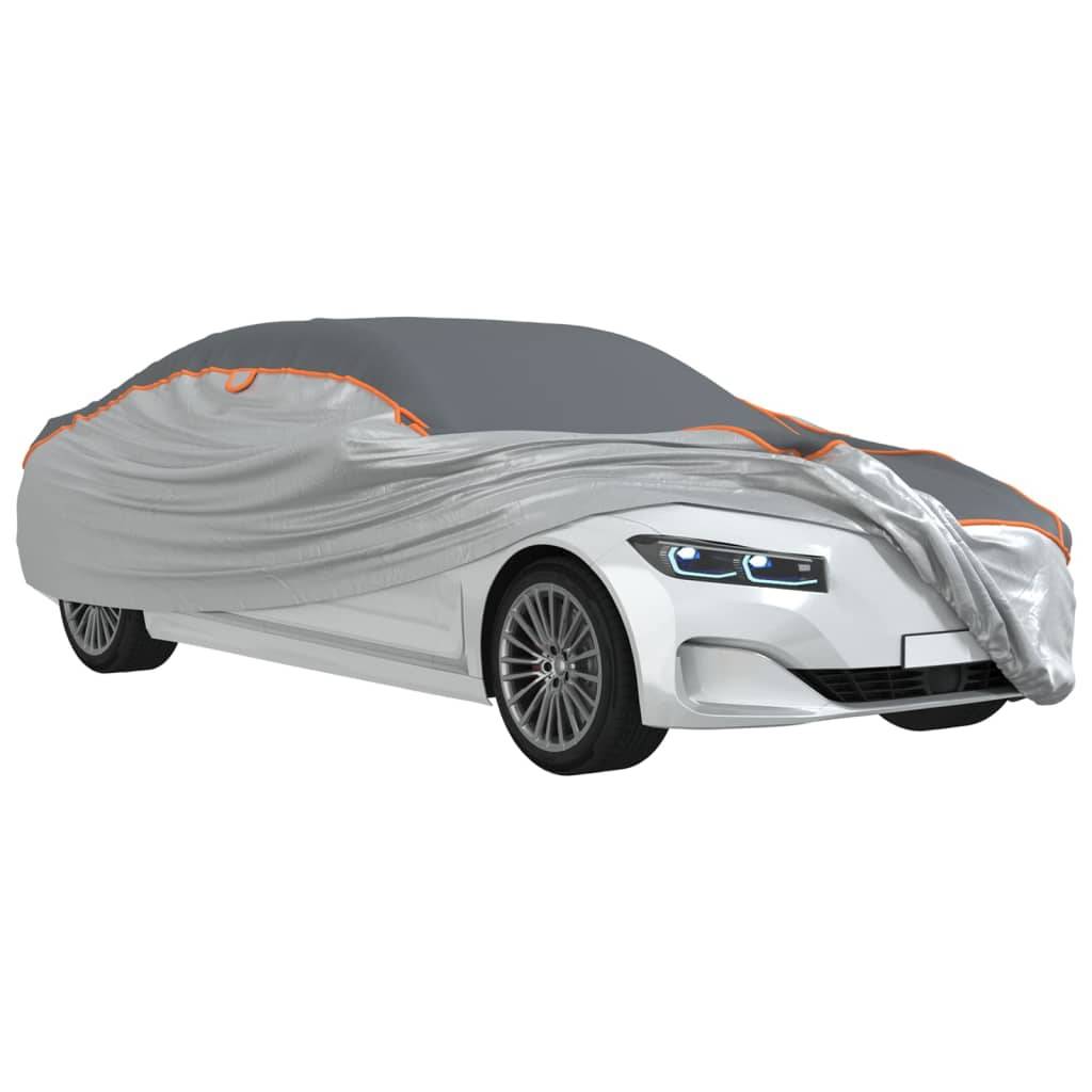 vidaXL Autoabdeckung für Limousine Hagelschutz Voll S Grau Silbern