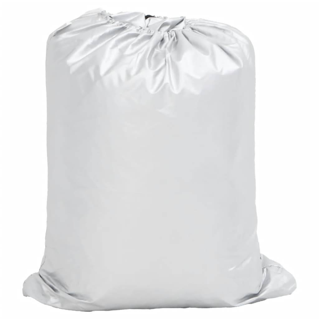 vidaXL Autoabdeckung für SUV mit Schnallenriemen Voll Silbern L