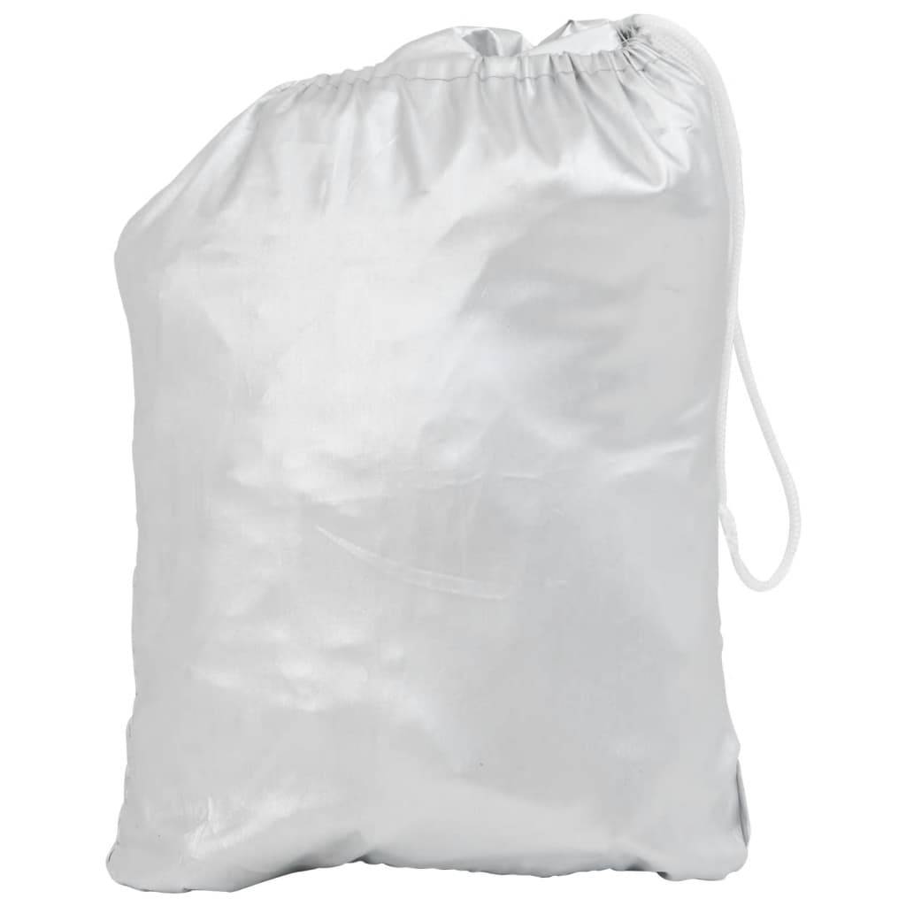 vidaXL Autoabdeckung Halbgarage mit Haken Silbern L