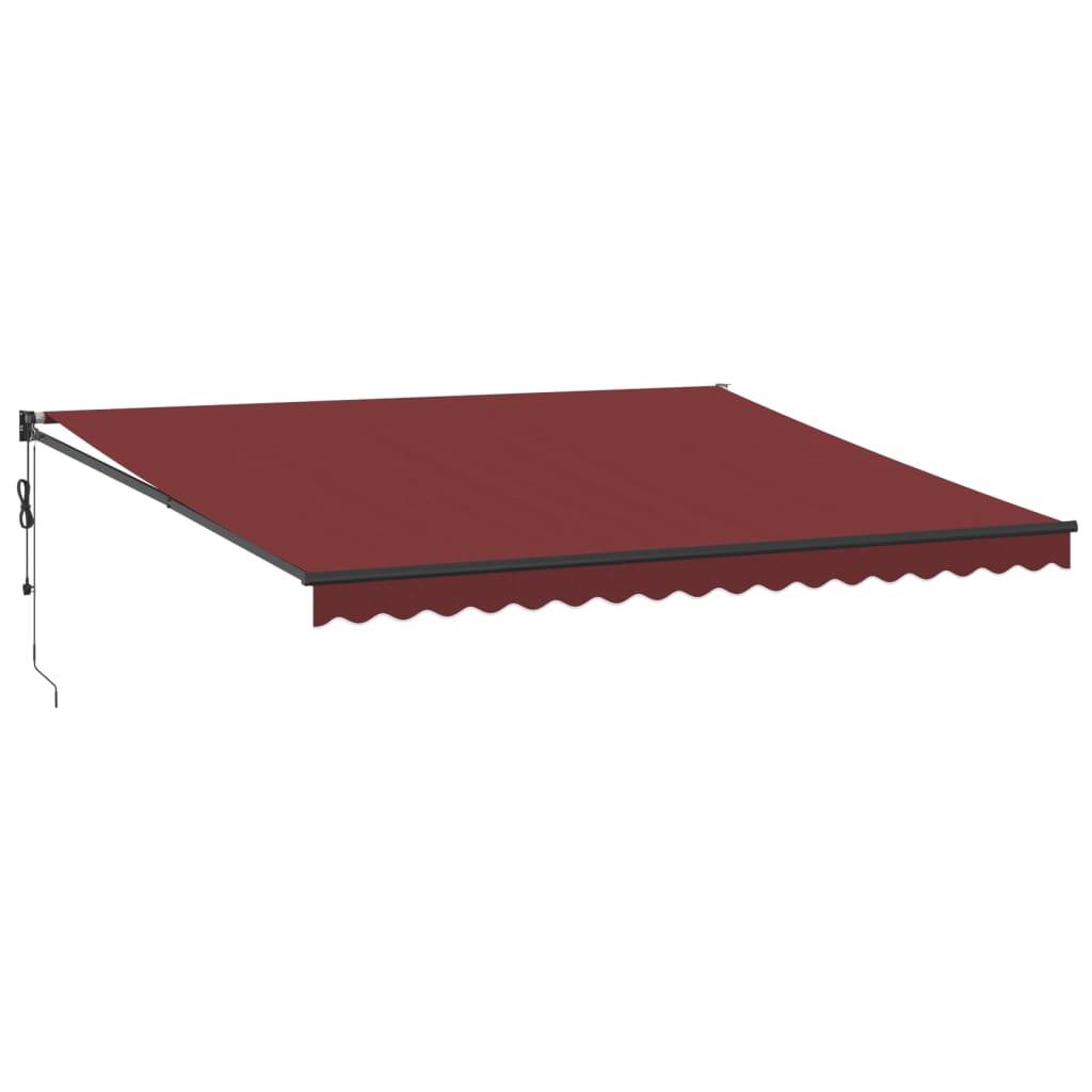 vidaXL Markise Automatisch Burgunderrot 450x300 cm
