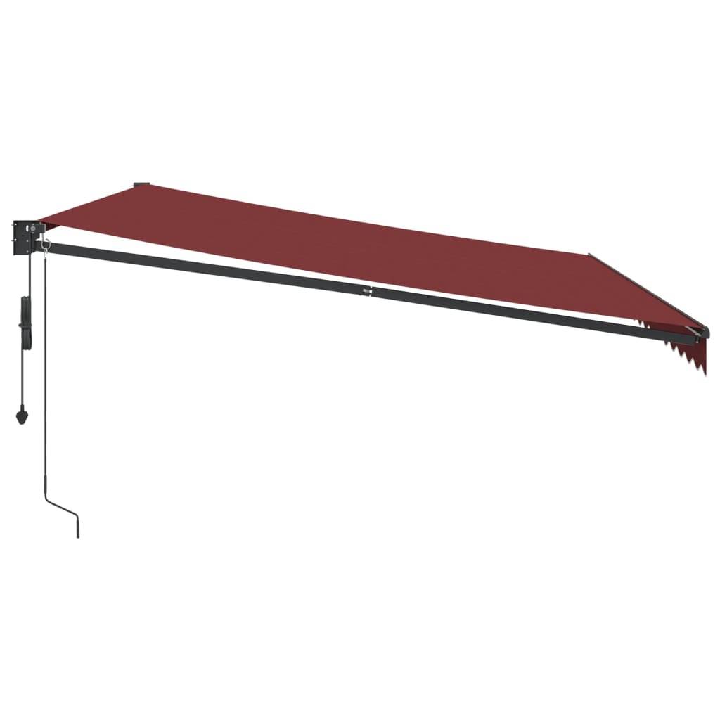 vidaXL Markise Automatisch Burgunderrot 450x300 cm