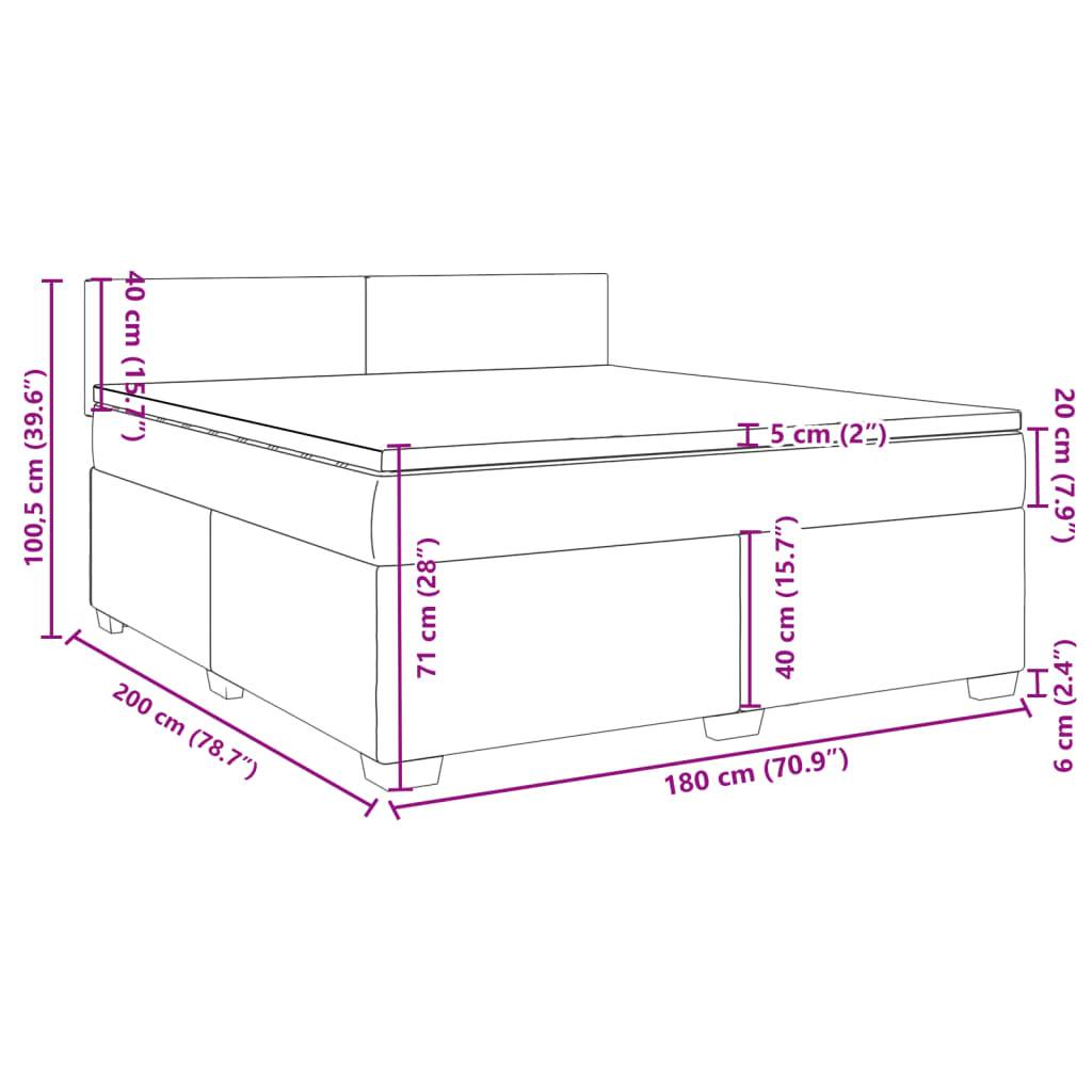 vidaXL Boxspringbett mit Matratze Blau 180x200 cm Stoff