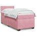 vidaXL Boxspringbett mit Matratze Rosa 90x190 cm Samt vidaXL Boxspringbett mit Matratze Rosa 90x190 cm Samt