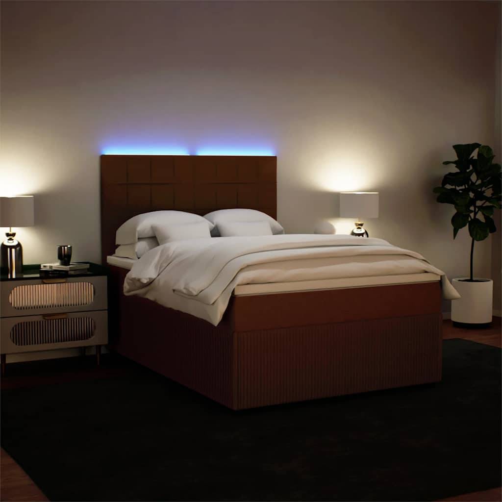 vidaXL Boxspringbett mit Matratze Rosa 140x200 cm Samt