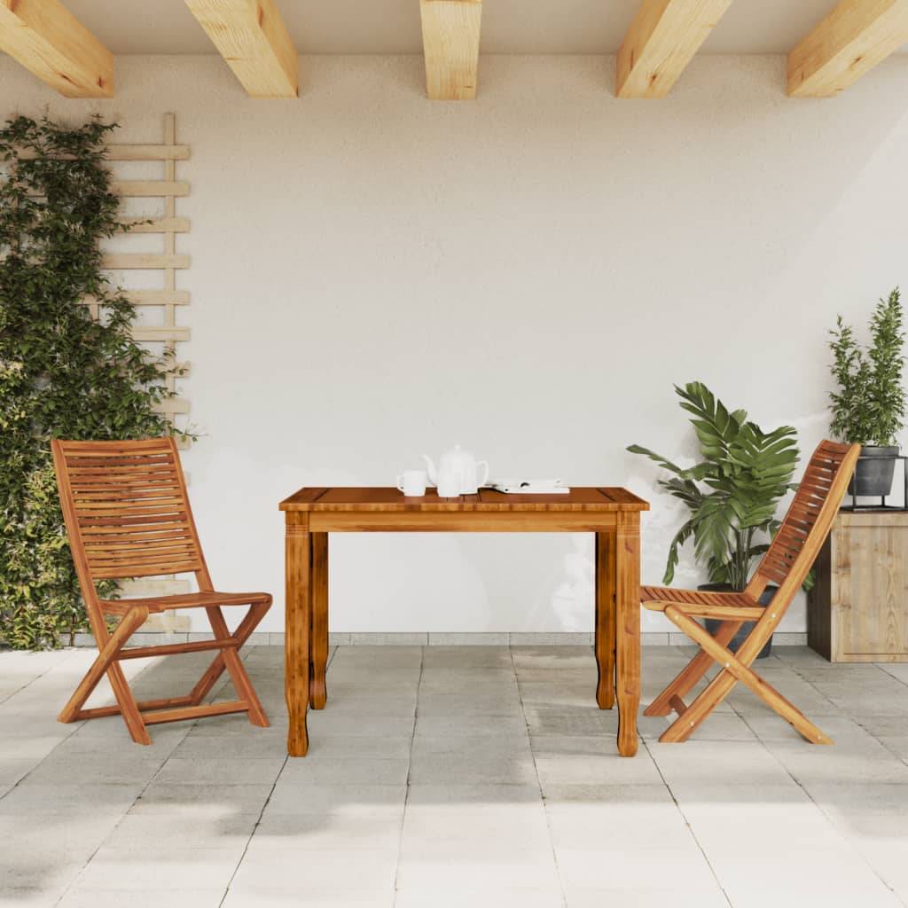 vidaXL Gartenstühle 2 Stk. Klappbar Massivholz Akazie