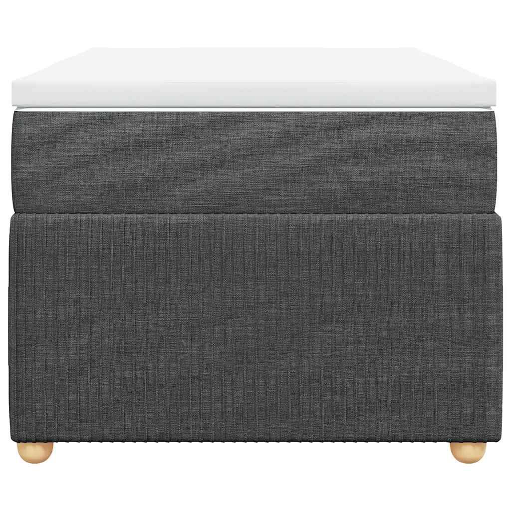 vidaXL Boxspringbett mit Matratze Dunkelgrau 80x200 cm Stoff