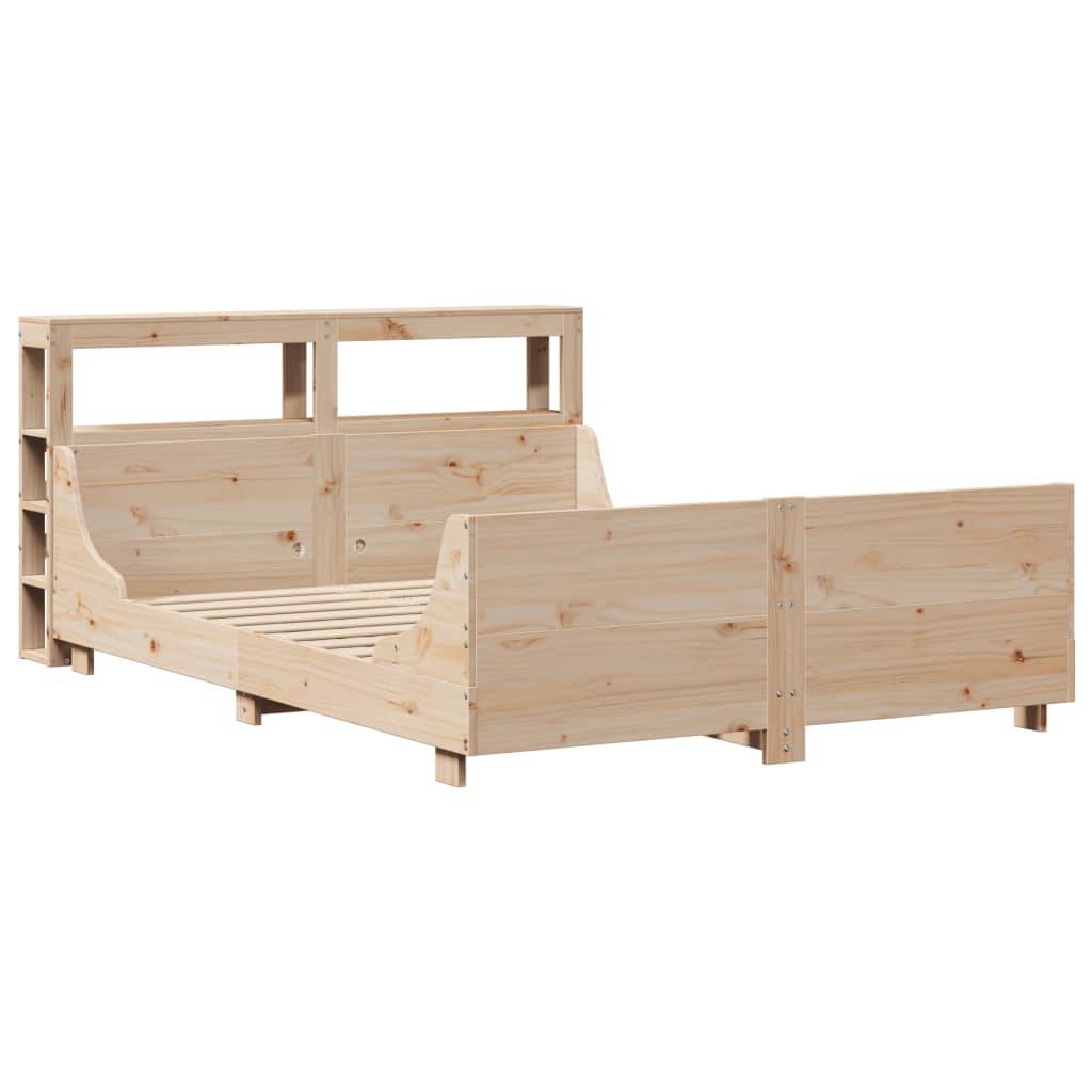vidaXL Massivholzbett ohne Matratze 140x200 cm Kiefernholz