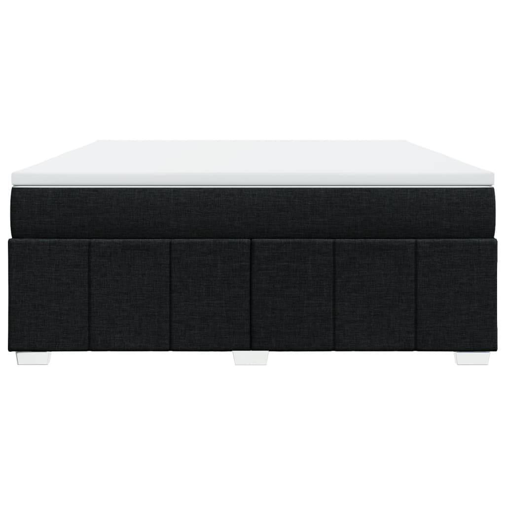vidaXL Boxspringbett mit Matratze Schwarz 180x200 cm Stoff