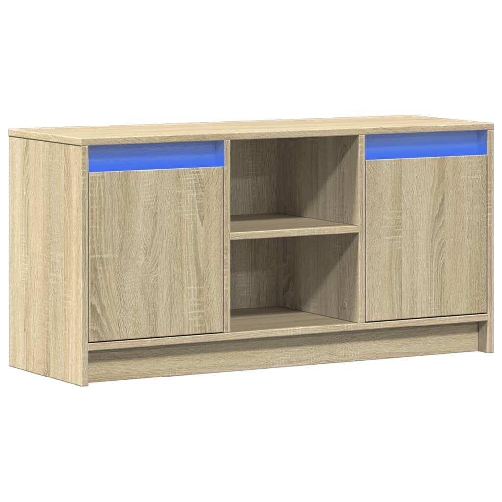 vidaXL TV-Schrank mit LED-Beleuchtung Sonoma-Eiche 100x34x50 cm