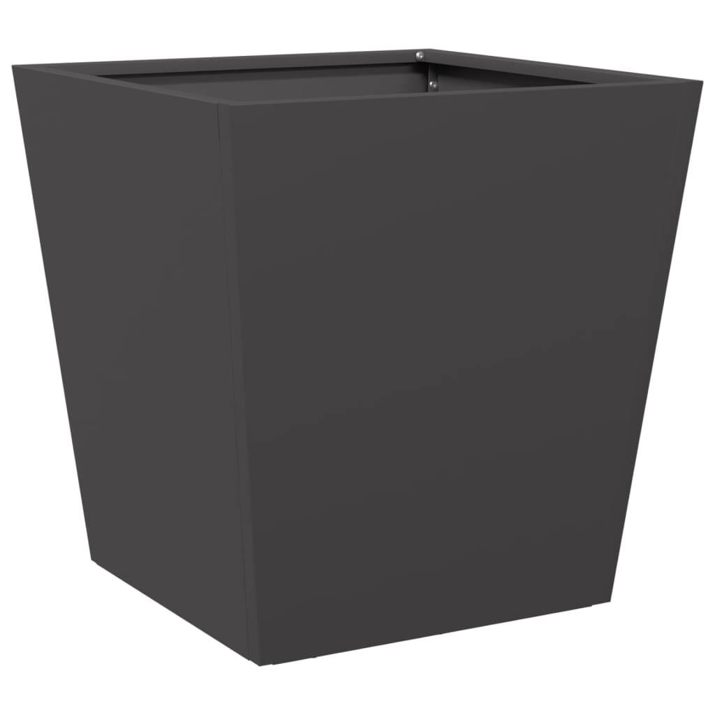 vidaXL Pflanzkübel Schwarz 40x40x40 cm Stahl