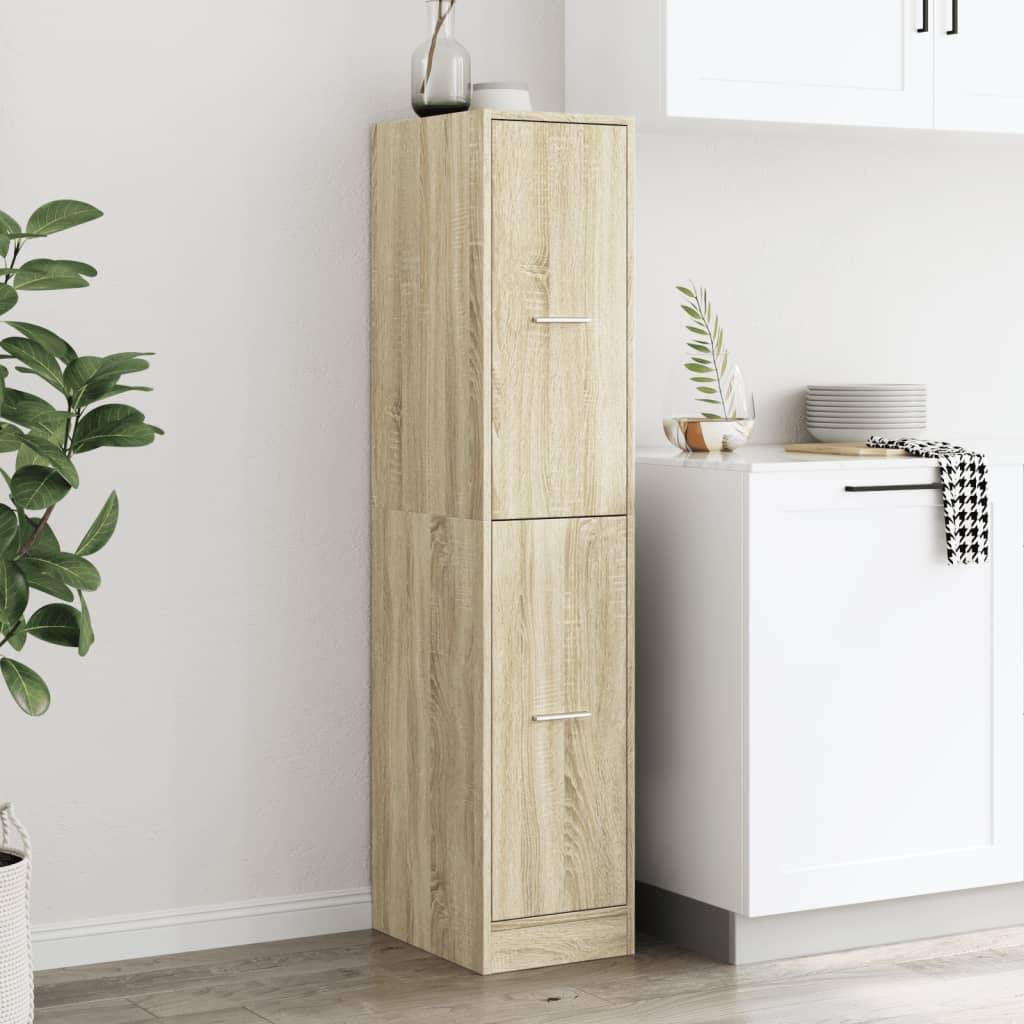 vidaXL Apothekerschrank Sonoma-Eiche 30x41x144,5 cm Holzwerkstoff