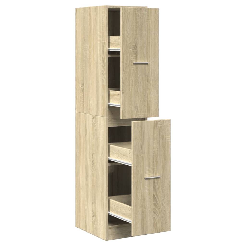 vidaXL Apothekerschrank Sonoma-Eiche 30x41x144,5 cm Holzwerkstoff
