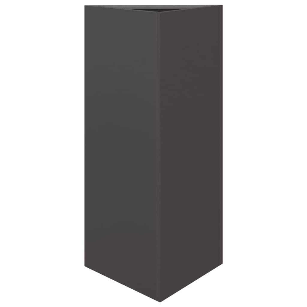 vidaXL Pflanzkübel Schwarz Dreieckig 40x34,5x70 cm Stahl