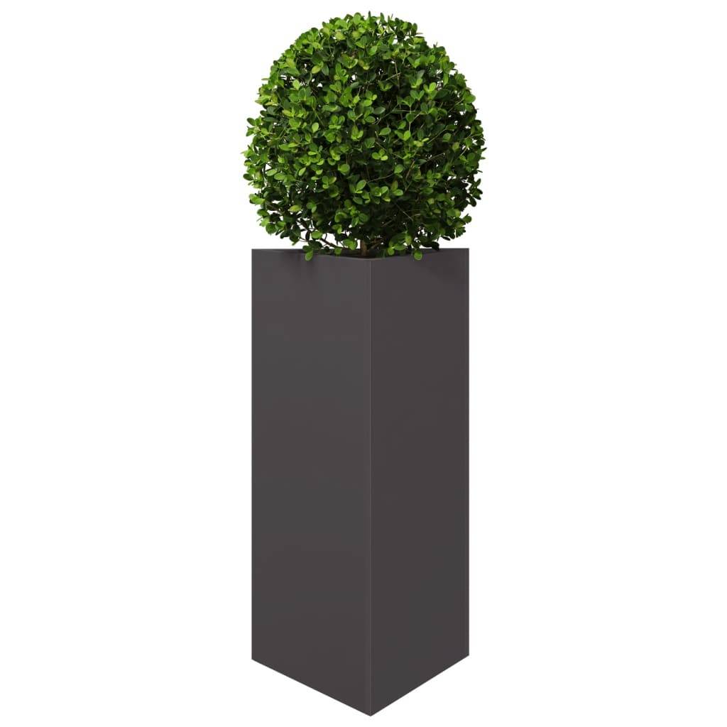 vidaXL Pflanzkübel Schwarz Dreieckig 40x34,5x70 cm Stahl