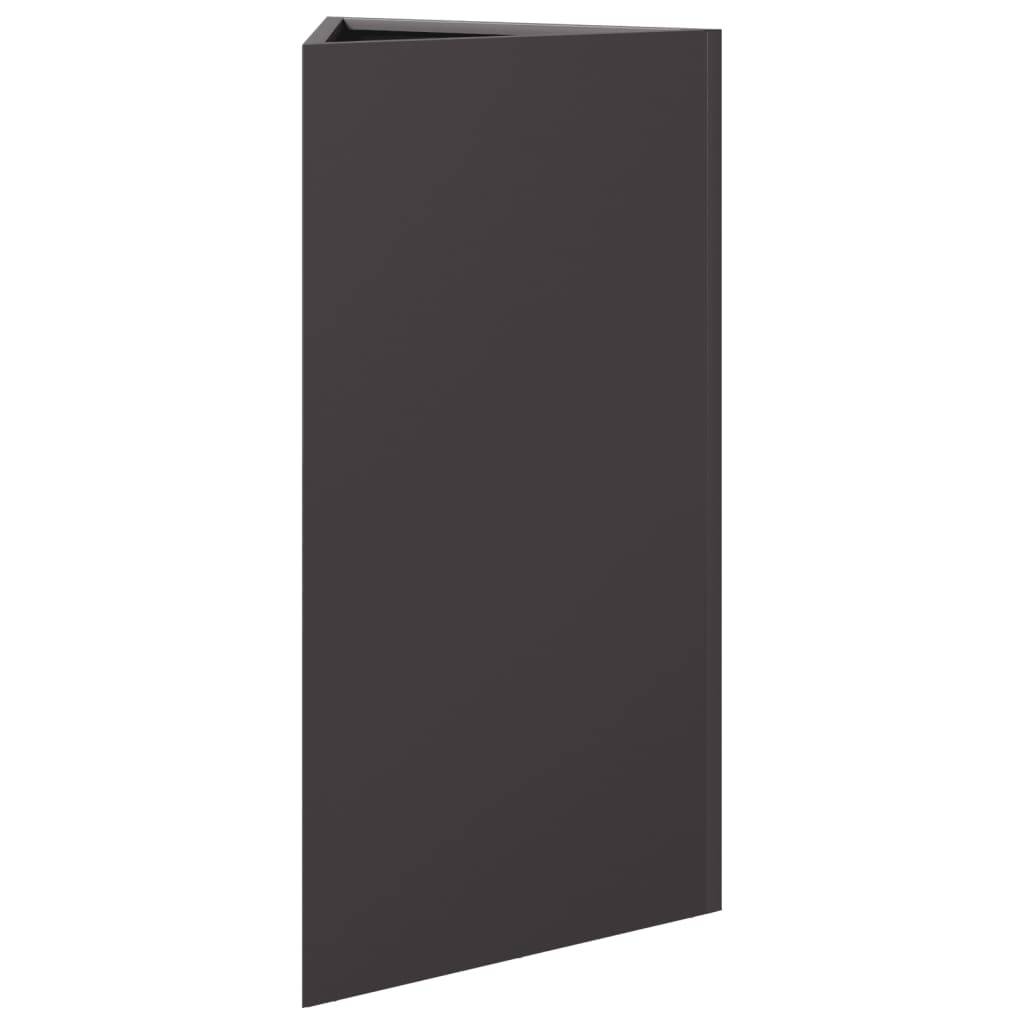 vidaXL Pflanzkübel Schwarz Dreieckig 40x34,5x70 cm Stahl