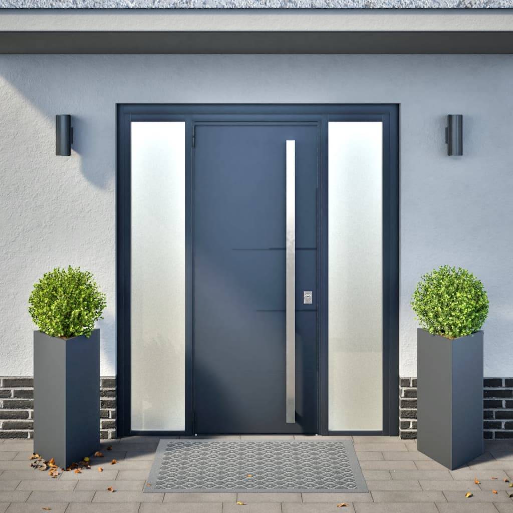 vidaXL Pflanzkübel 2 Stk. Anthrazit Dreieckig 40x34,5x70 cm Stahl