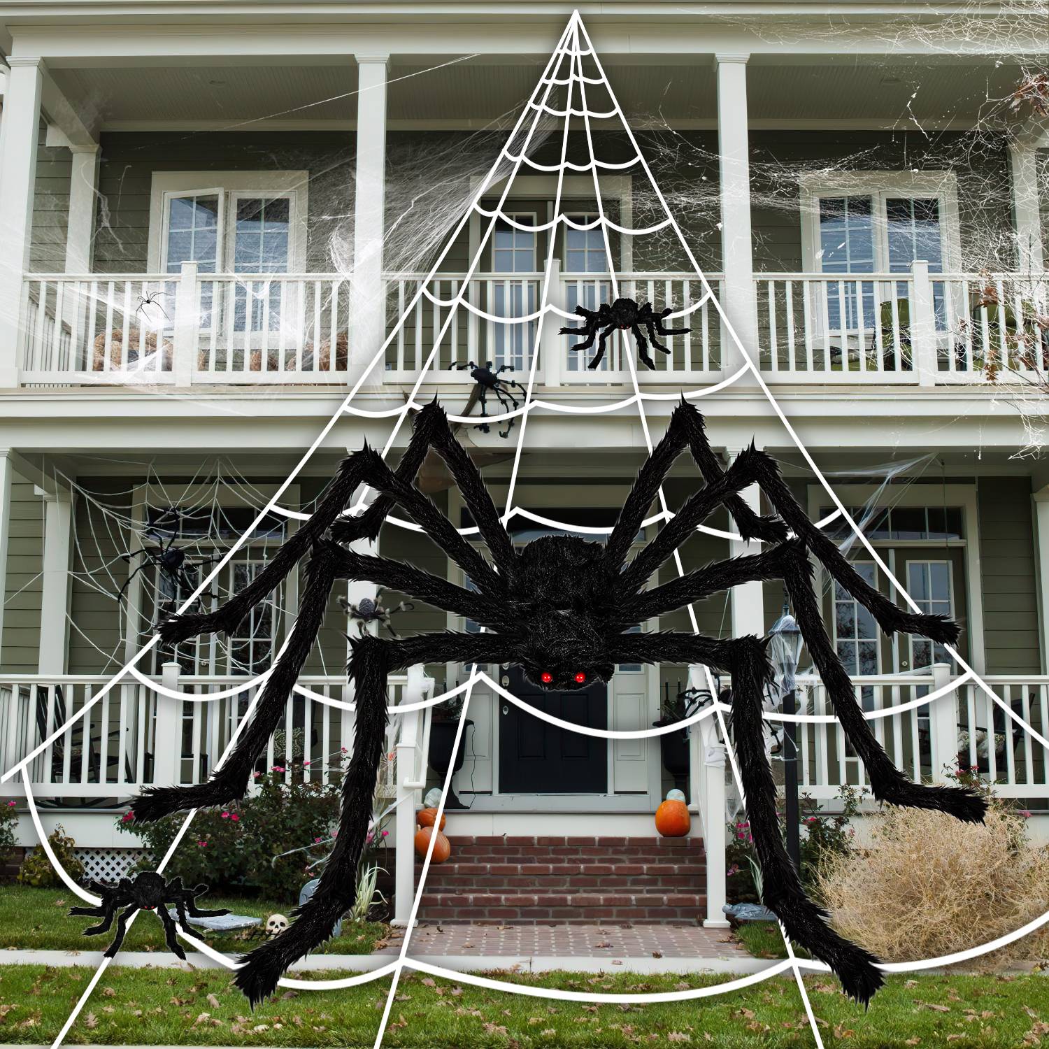 Spinnennetz 7M Wänden Dekor Halloween Haarige Spinne Netz Outdoor Dekor