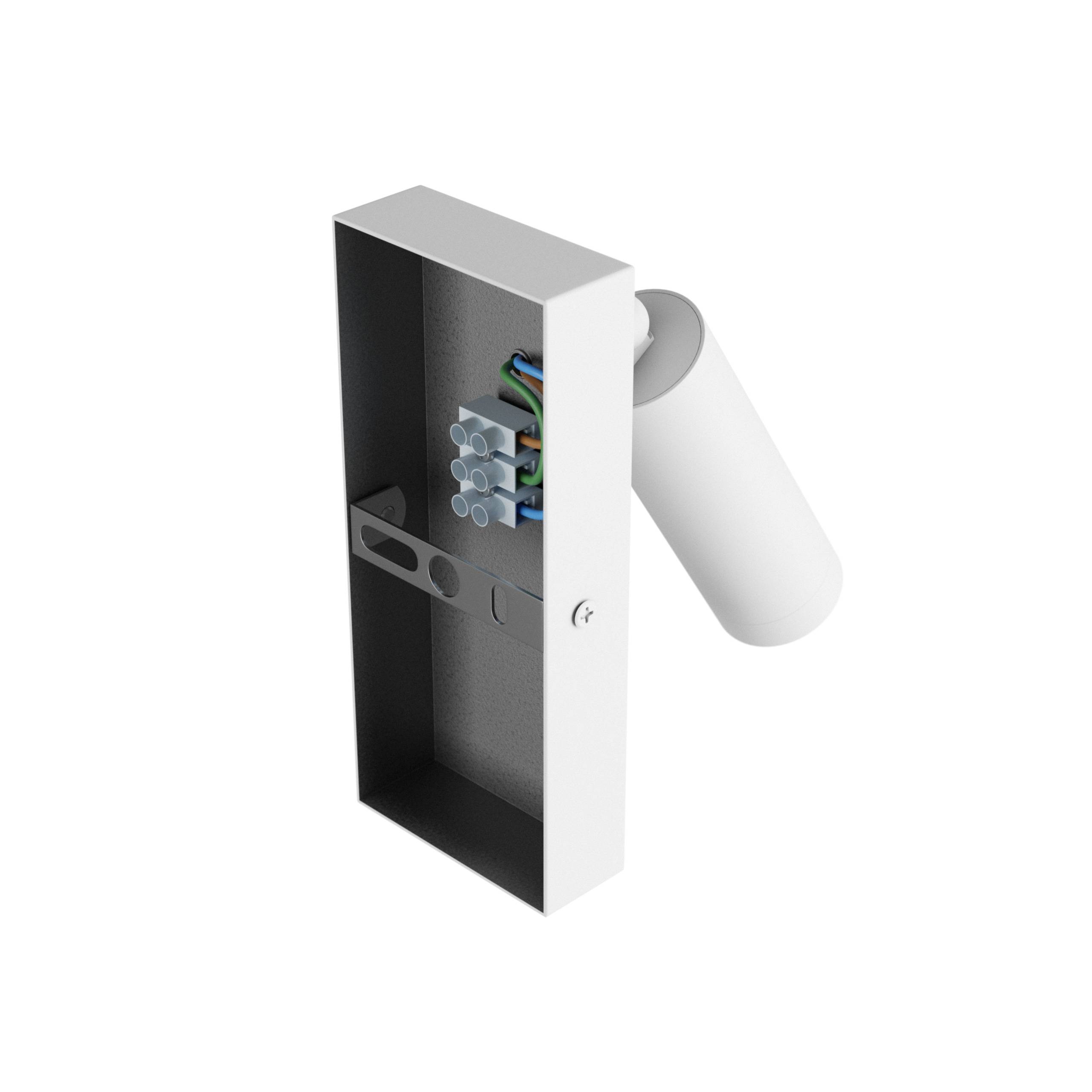 Spectrum LED Wandleuchte Madara Slim GU10 MR11 weiß Bettleuchte mit Schalter einstellbar