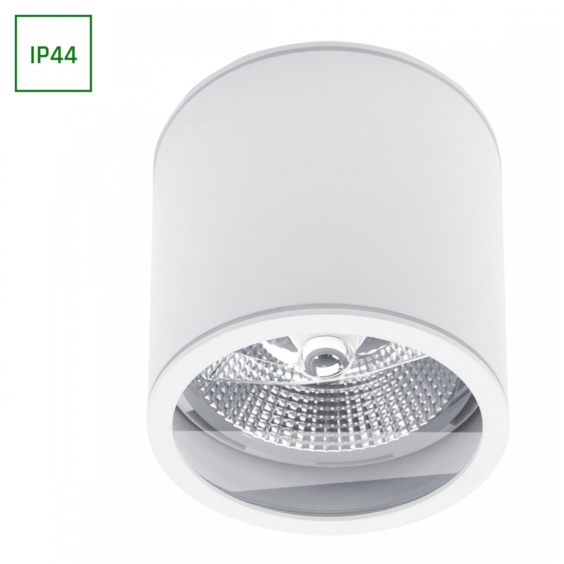 Spectrum LED Aufbauleuchte Chloe AR111 weiß Badezimmerleuchte IP44 max.35W GU10 rund