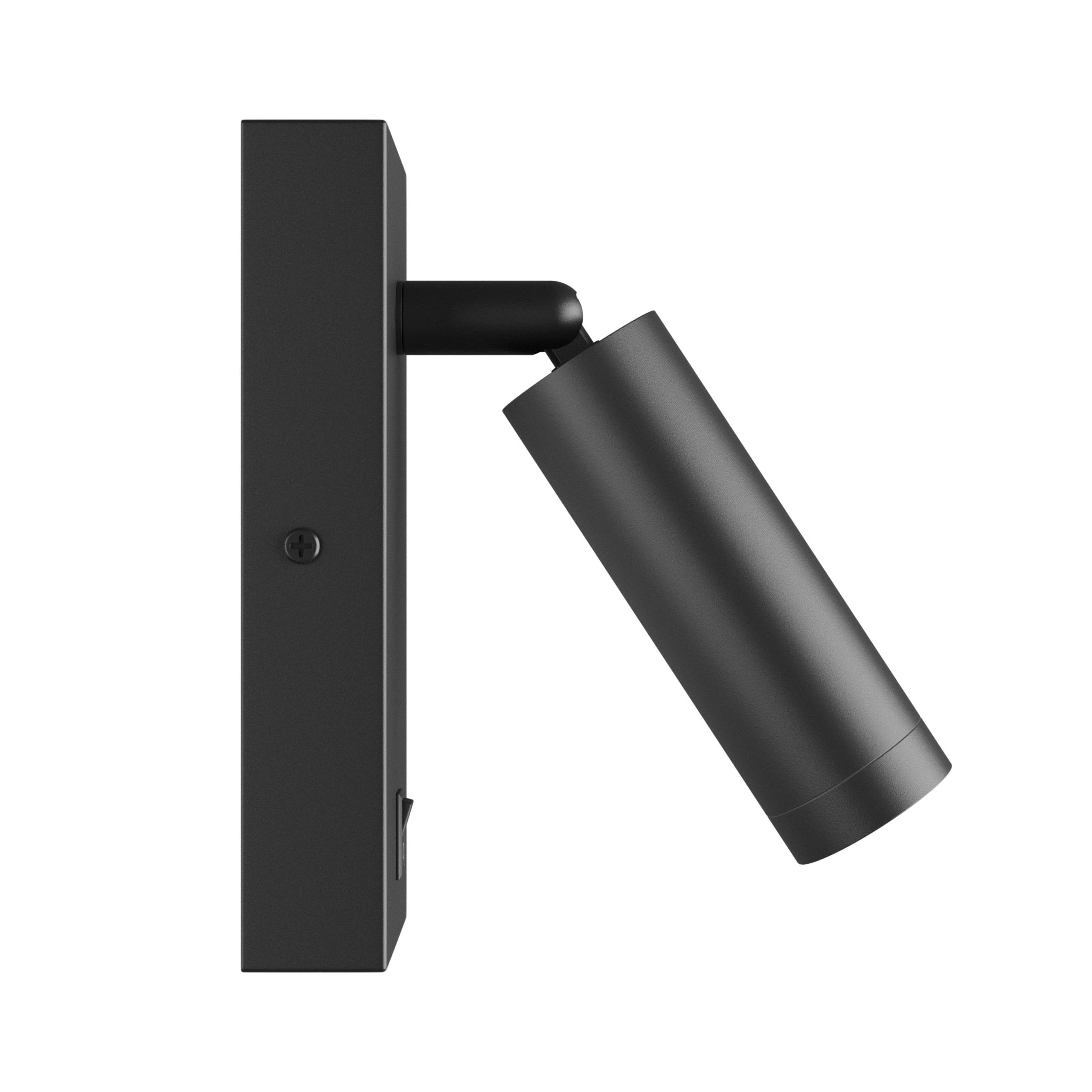 Spectrum LED Wandleuchte Madara Slim GU10 MR11 schwarz Bettleuchte mit Schalter einstellbar