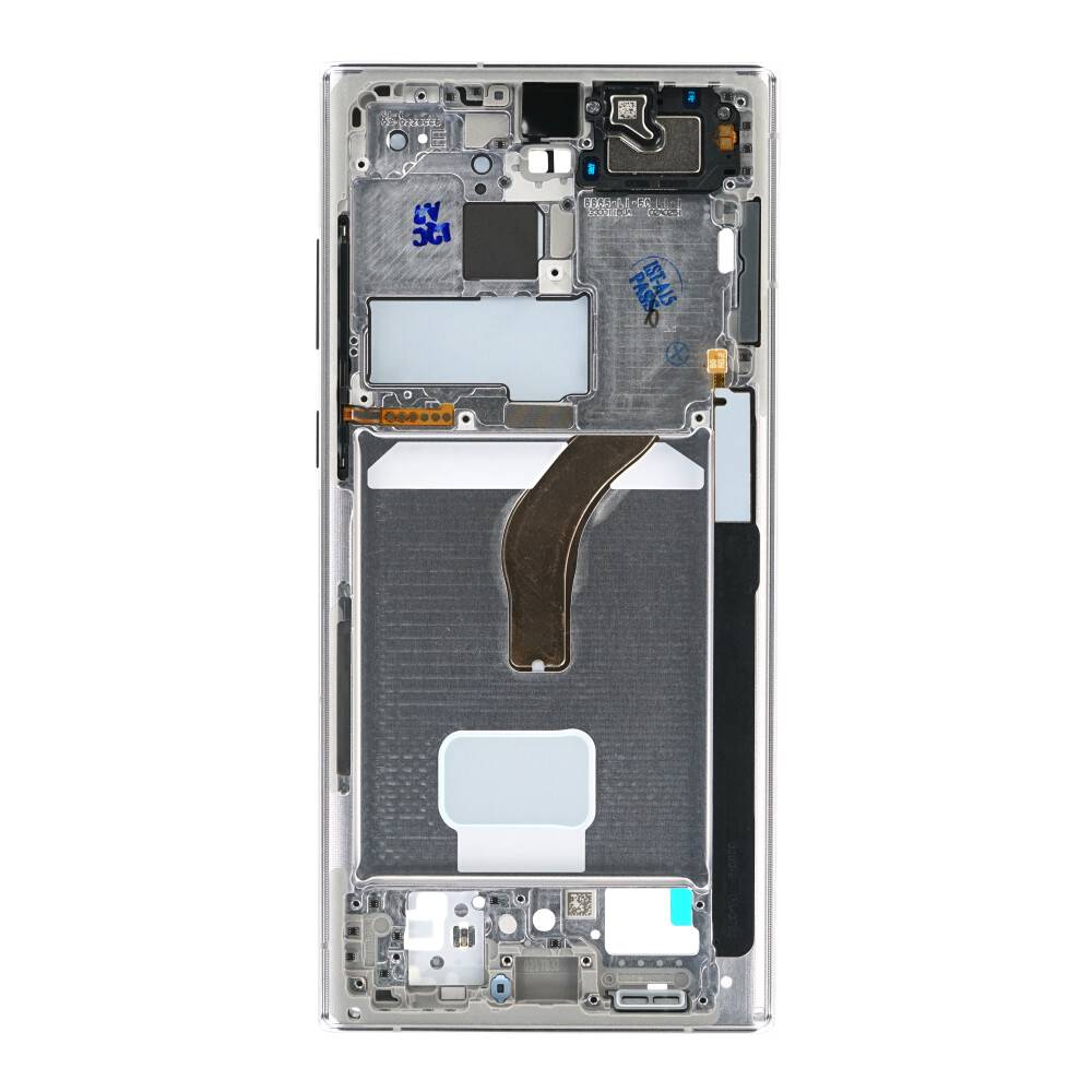 Original Mittelrahmen Samsung Galaxy S22 Ultra SM-S908 Phantomweiß GH96-14953C