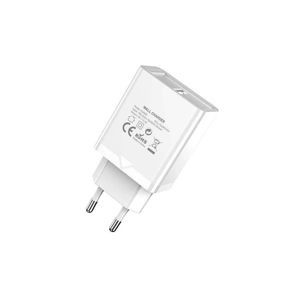 Wandladegerät USB-A 12W 2,4A (weiß)