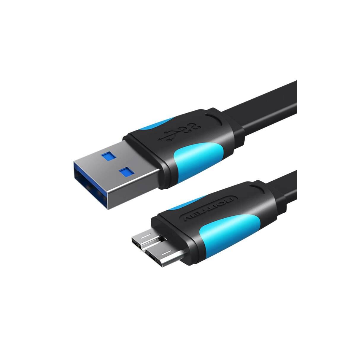 Flaches USB 3.0 A auf Micro-B Ladekabel 1 Meter