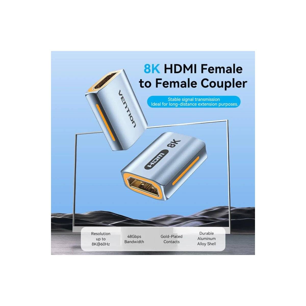 HDMI-Adapter 8K Adapter Grau Aluminium Legierung Typ
