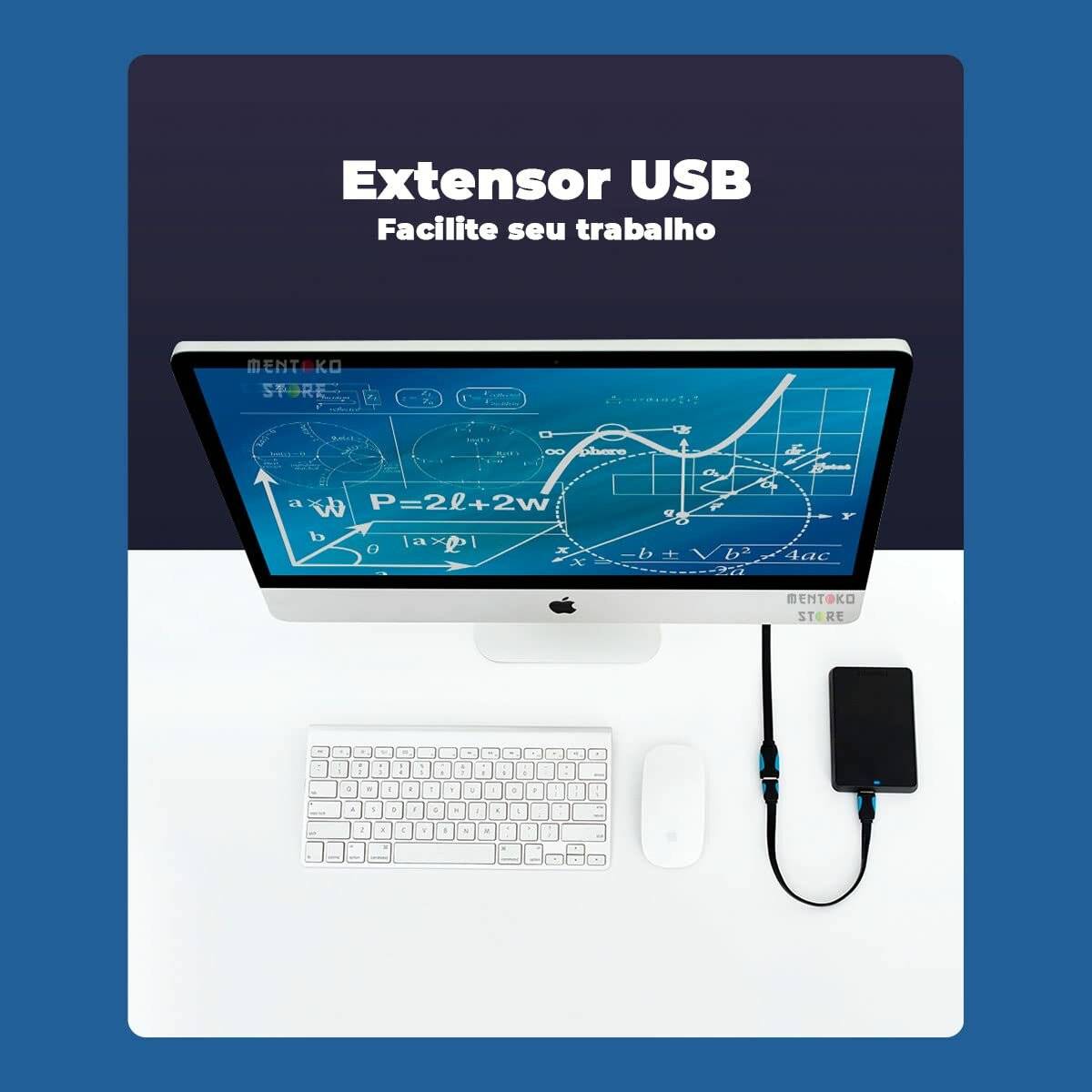 Verlängerungskabel USB 3.0 Stecker auf Buchse 0.5 Meter