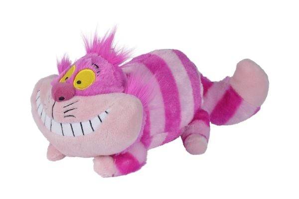 Simba 6315870020 - Disney Grinsekatze, liegend, Länge: 25 cm, Plüschtier aus Alice im Wunderland