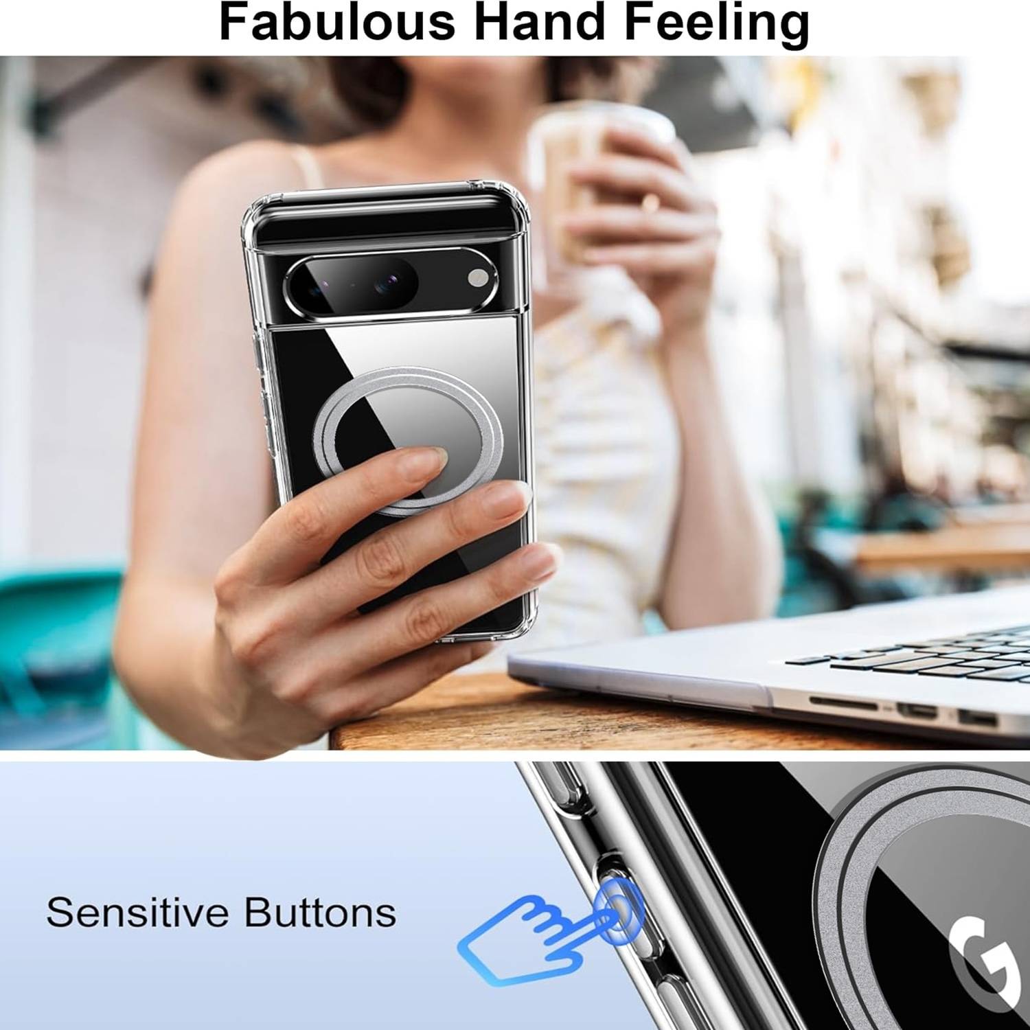 Für Google Pixel 9 Pro XL MagSafe Frosted TPU Schutz Hülle Transparent