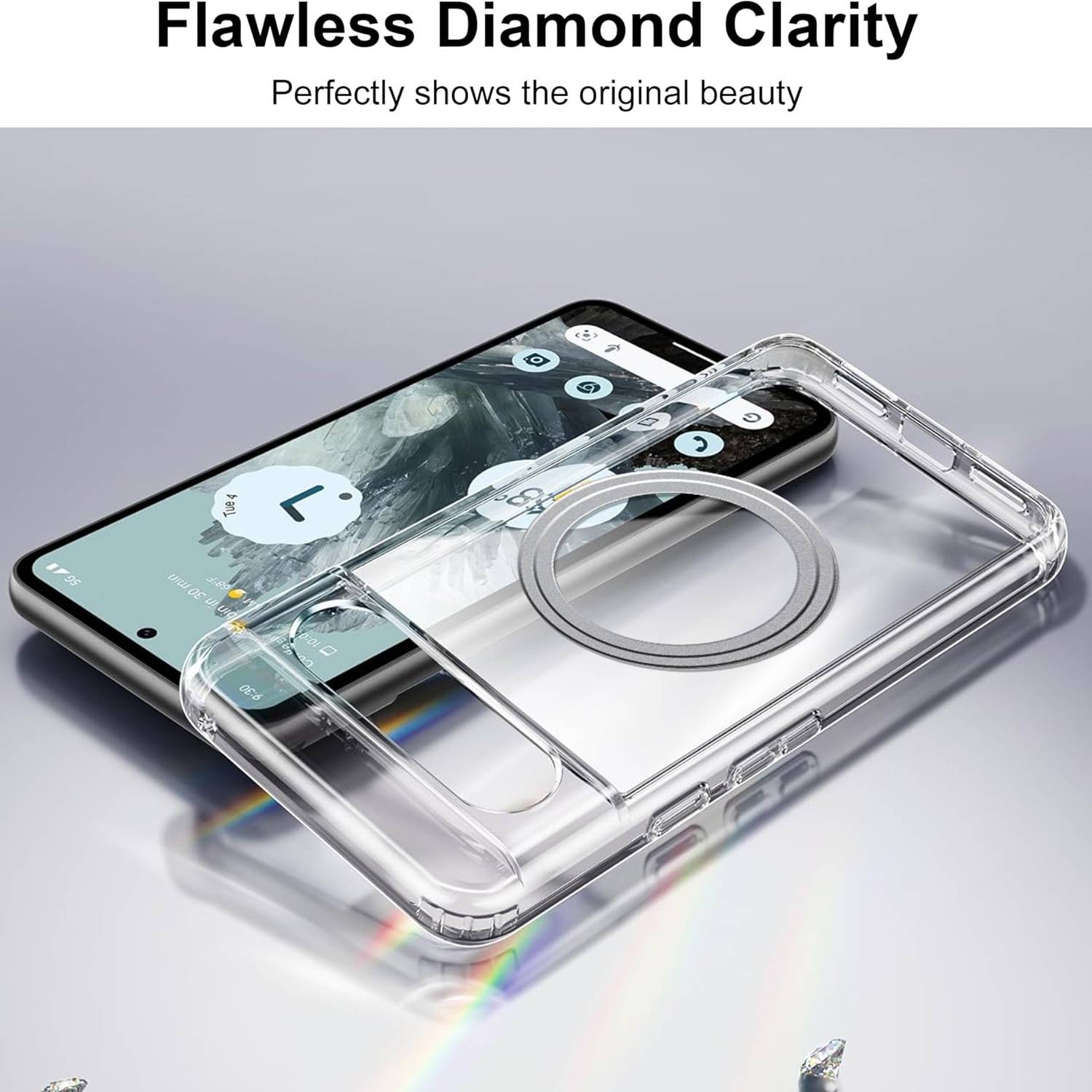 Für Google Pixel 9 Pro XL MagSafe Frosted TPU Schutz Hülle Transparent