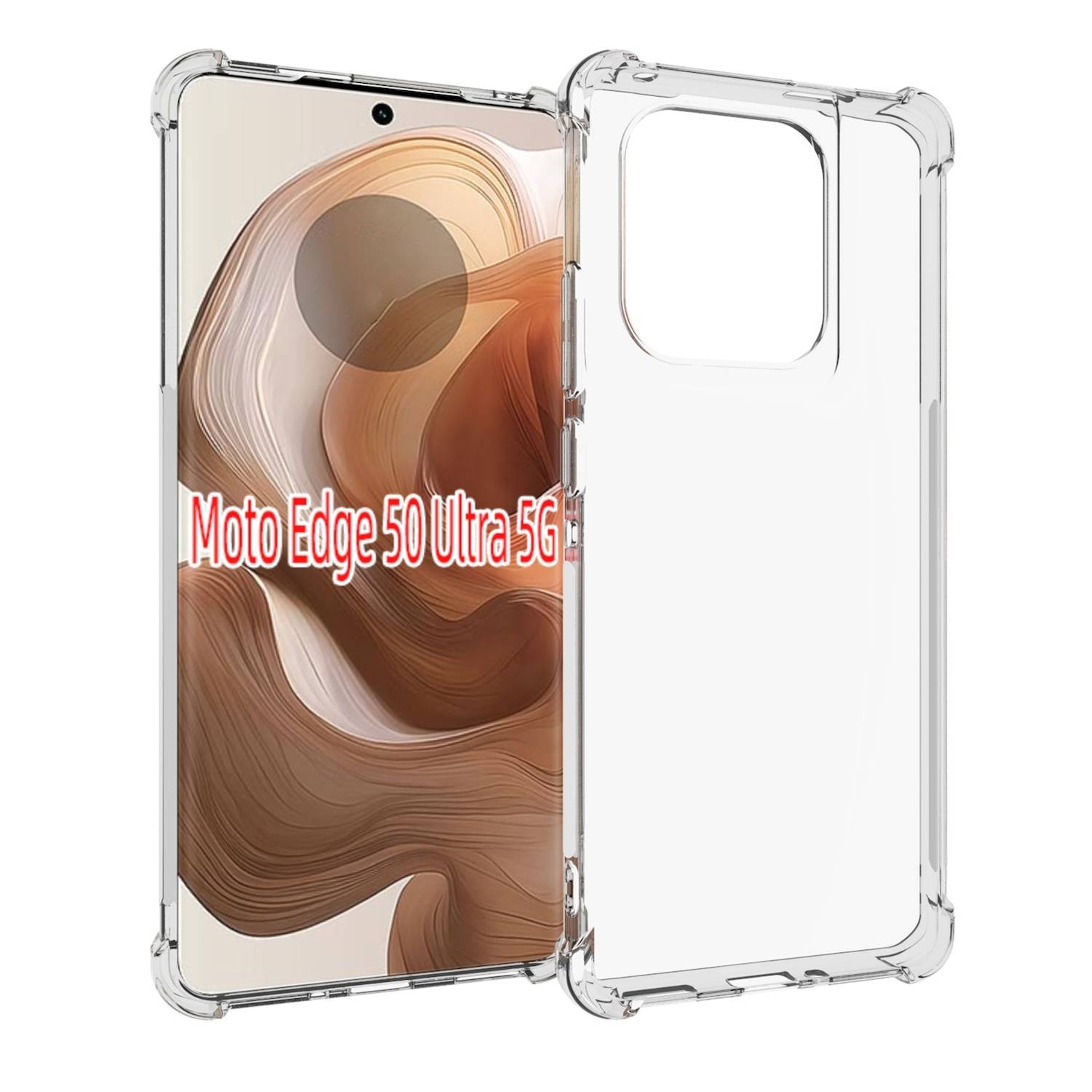 Für Motorola Edge 50 Ultra Schock TPU Schutz Hülle Case Transparent