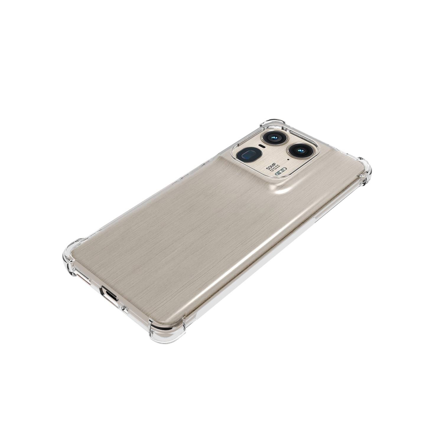 Für Motorola Edge 50 Ultra Schock TPU Schutz Hülle Case Transparent