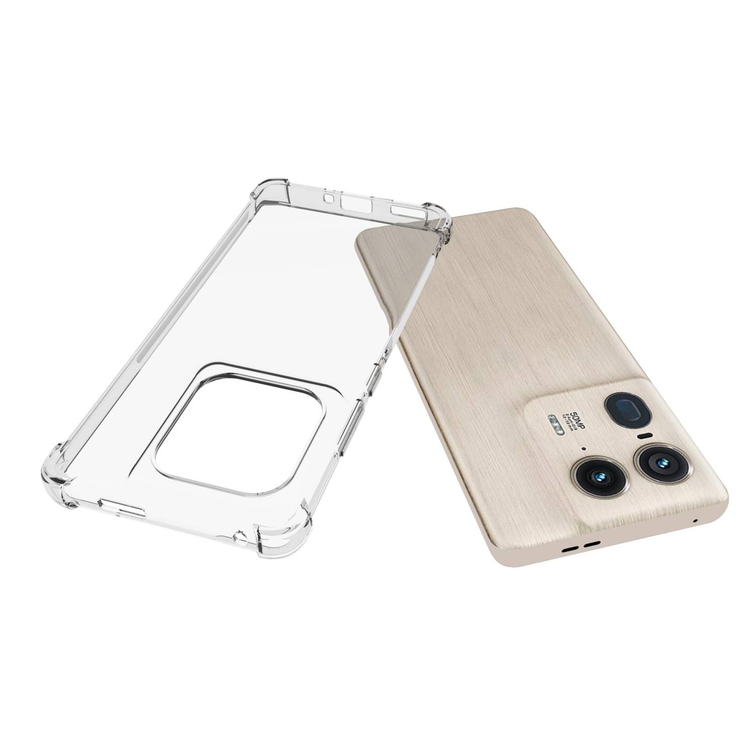 Für Motorola Edge 50 Ultra Schock TPU Schutz Hülle Case Transparent