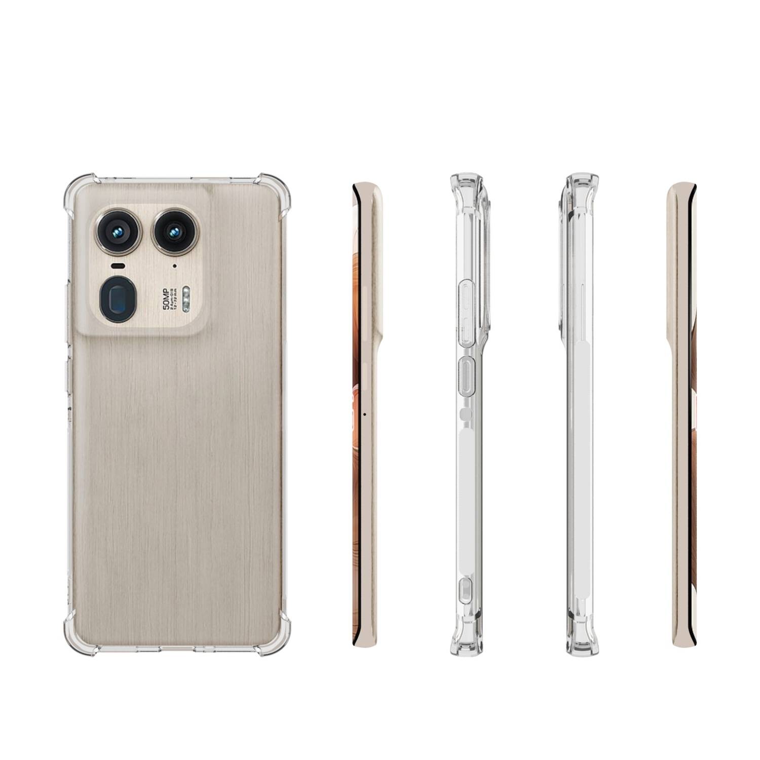 Für Motorola Edge 50 Ultra Schock TPU Schutz Hülle Case Transparent