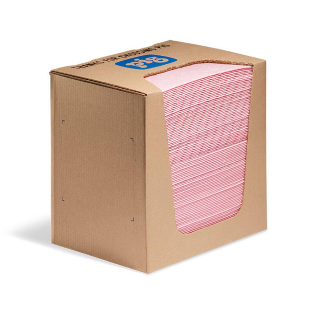 PIG® HazMat Chemikalien Saugmatte - Heavy-Weight - absorbiert 83,6 l/VE - 38 x 51 cm - VE 100 Stück - Preis per VE