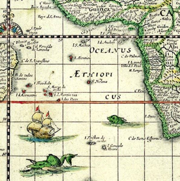 Historische WELTKARTE 1635 - Willem Janszoon Blaeu (Plano)