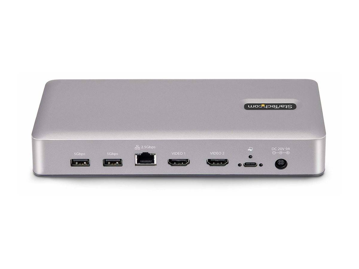 StarTech.com USB4 Docking Station, USB-C 40Gbps, Dual Video HDMI, Up to 2x 4K 60Hz 4:4:4 (RGB)