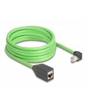 Delock RJ45 Netzwerk Verlängerungskabel Cat.6A Stecker unten gewinkelt zu Buchse SF/UTP CAT 6a UTP
