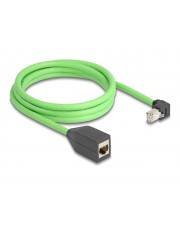 Delock RJ45 Netzwerk Verlängerungskabel Cat.6A Stecker unten gewinkelt zu Buchse SF/UTP CAT 6a UTP