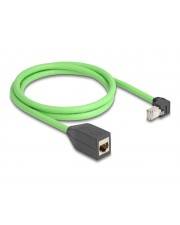 Delock RJ45 Netzwerk Verlängerungskabel Cat.6A Stecker unten gewinkelt zu Buchse SF/UTP CAT 6a UTP