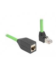 Delock RJ45 Netzwerk Verlängerungskabel Cat.6A Stecker oben gewinkelt zu Buchse SF/UTP CAT 6a UTP