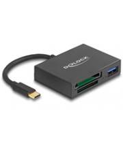 Delock USB-C Card Reader für XQD und SD Speicherkarten+ USB 5 Gbps Typ-A