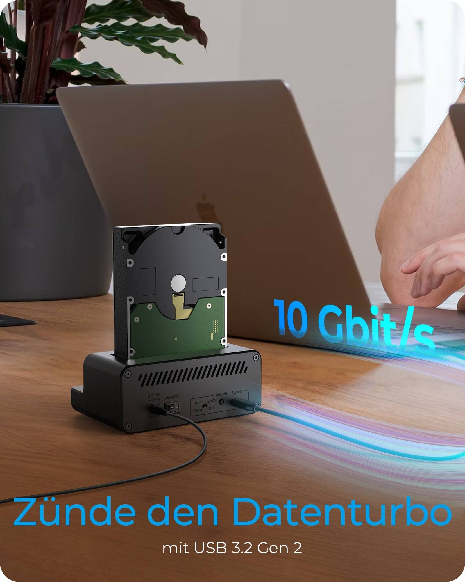ICY BOX IB-2924MSCL-C31 - HDD / SSD Dockingstation - Klonfunktion Schächte: 3 - 2,5" / 3,5" gemeinsam genutzt, M.2 (6,4 cm/8,9 cm gemeinsam genutzt)