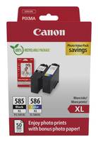 Canon PG-585XL/CL-586XL Photo Value Pack - 2er-Pack - Hohe Ergiebigkeit - Schwarz, Farbe (Cyan, Magenta, Gelb)