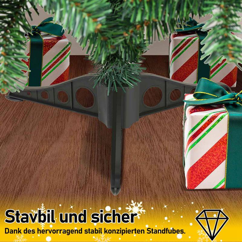 Künstlicher Weihnachtsbaum 120cm Tannenbaum Christbaum Kunstbaum Dekobaum mit Baumständer Weihnachtsdeko Grün PVC